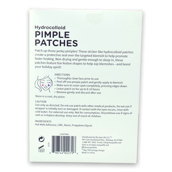 SpaLife Hydrocolloid Pimple Acne Blemish Patches (Set of 2) Qty 72 Patches - Picture 4 of 5